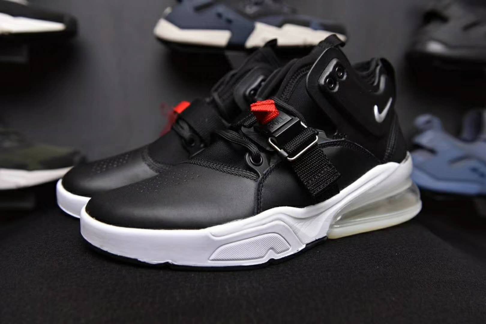 2018 Men Nike Air Force 270 Mid Green Black White Red